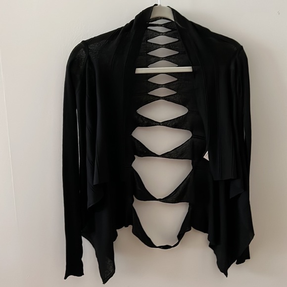 Rick Owens Cutout Cardigan Sz S - Picture 2 of 14